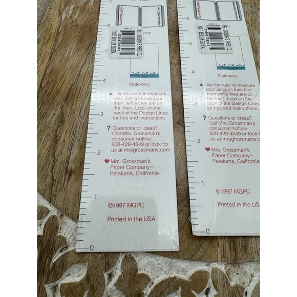 NOS VTG Mrs Grossman’s Design Line Stickers 2 Packages Metallic Silver Gold USA - Picture 3 of 4